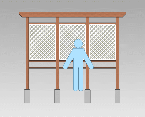 トレリス ラティスの目隠しつき
