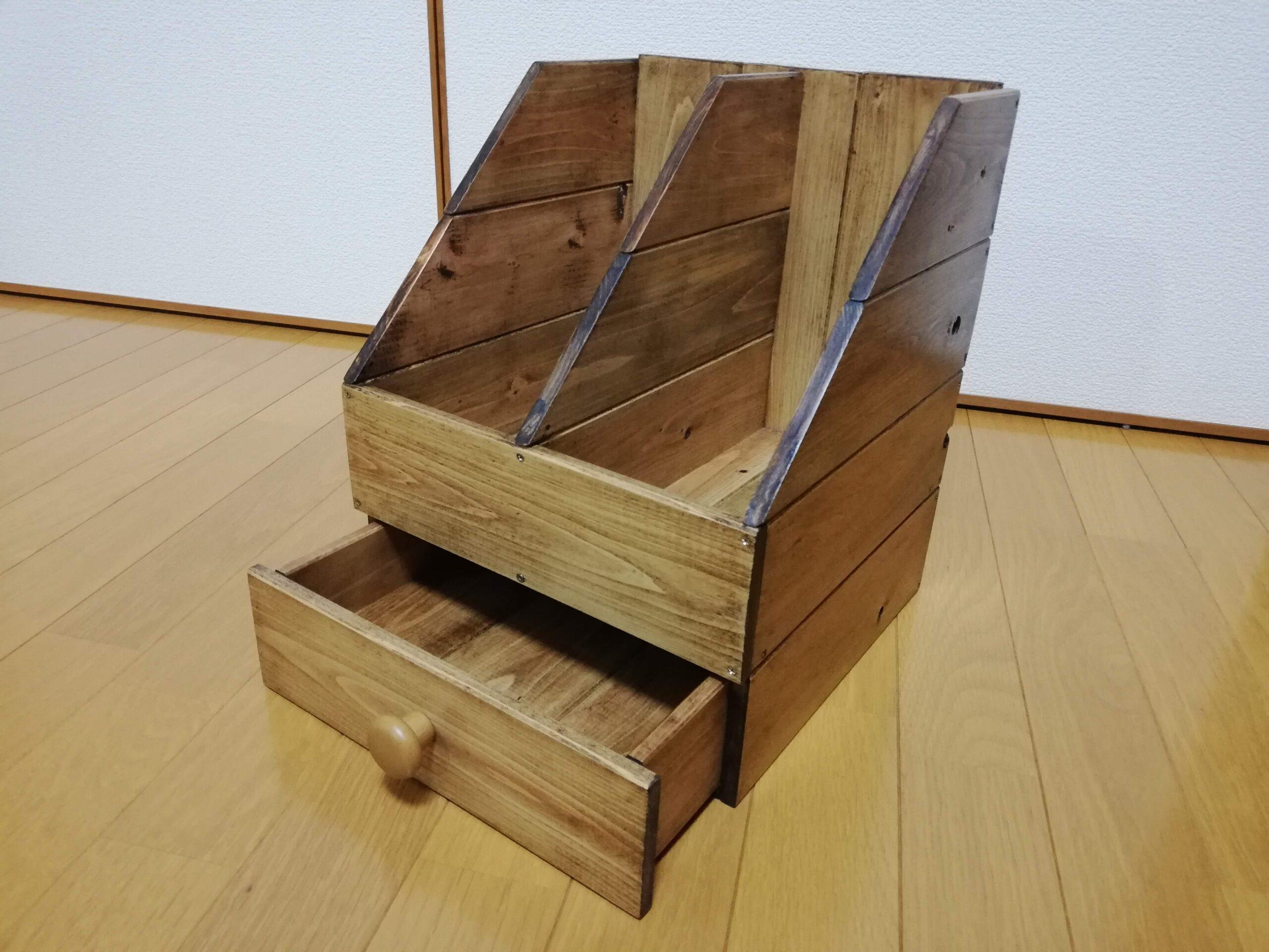 引き出し付き書類スタンド