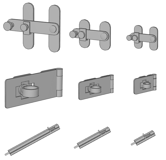 パーツモデルの追加【金具錠】