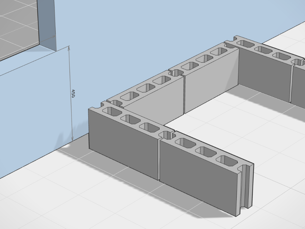 caDIY3Dでブロックのレイアウトを確認