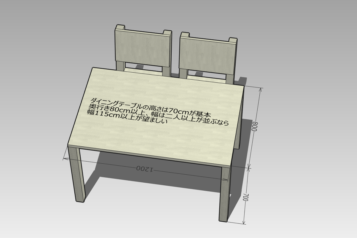 家具のサイズ感 詳細4